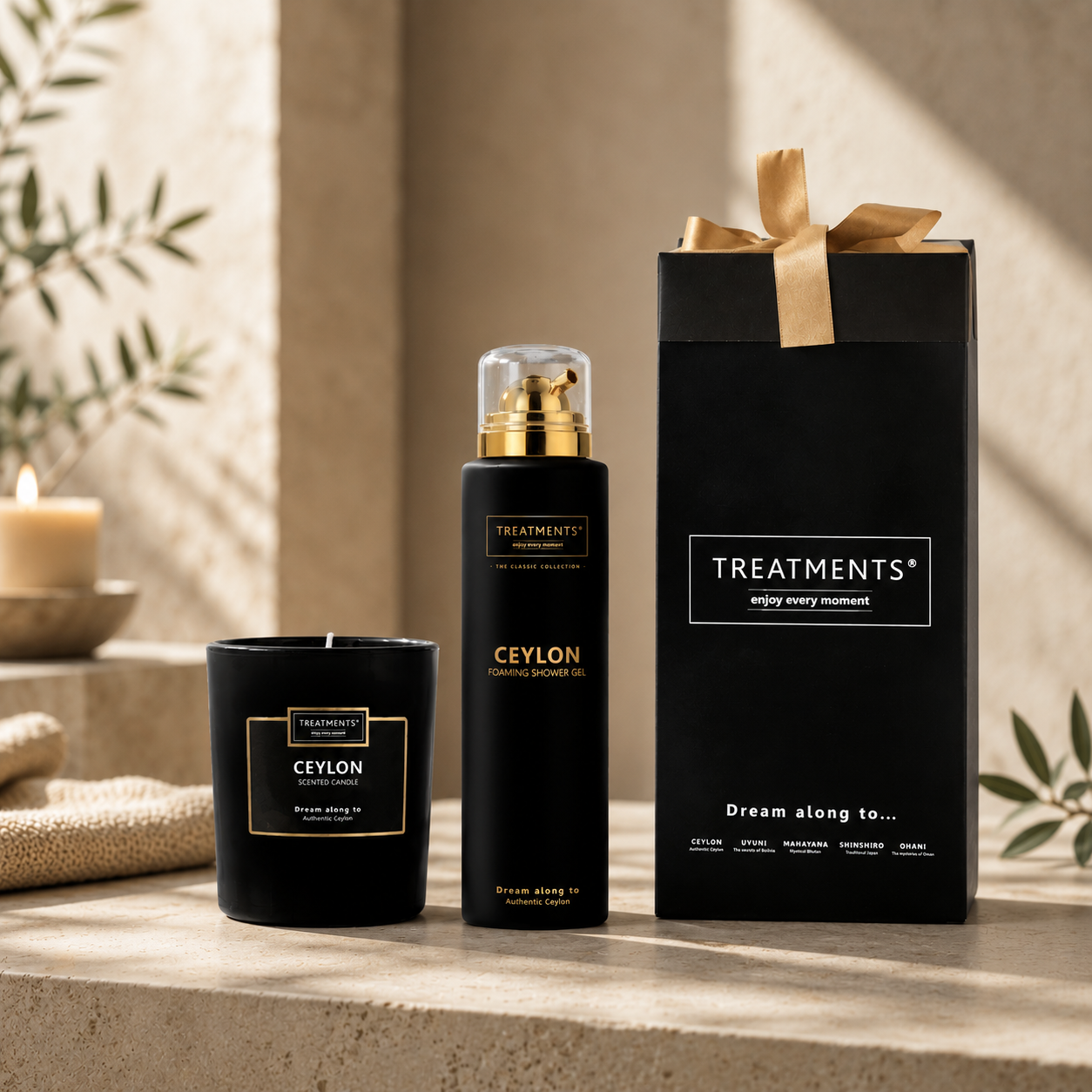 Treatments® - Giftbox Shower Foam & Candle - Ceylon
